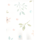 A paler version of the flowered pattern off the front of the card is featured on the inside left
